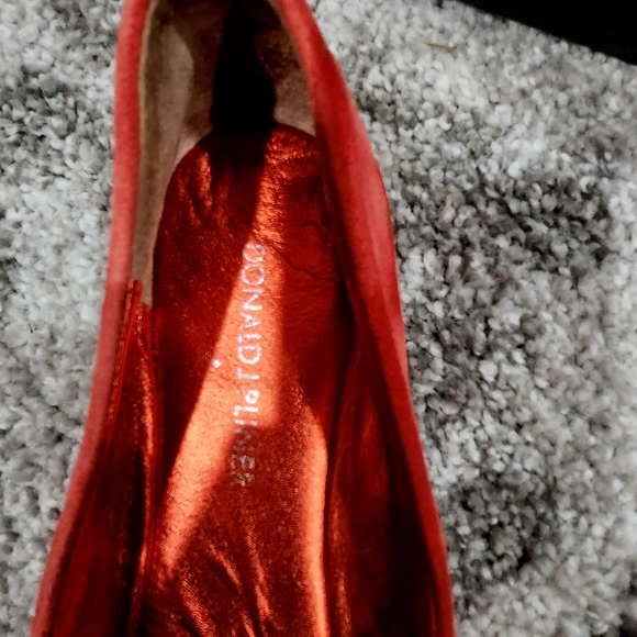 Donald J. Pliner Coral Suede Flats with Rhinestone Trim - Picture 5 of 5